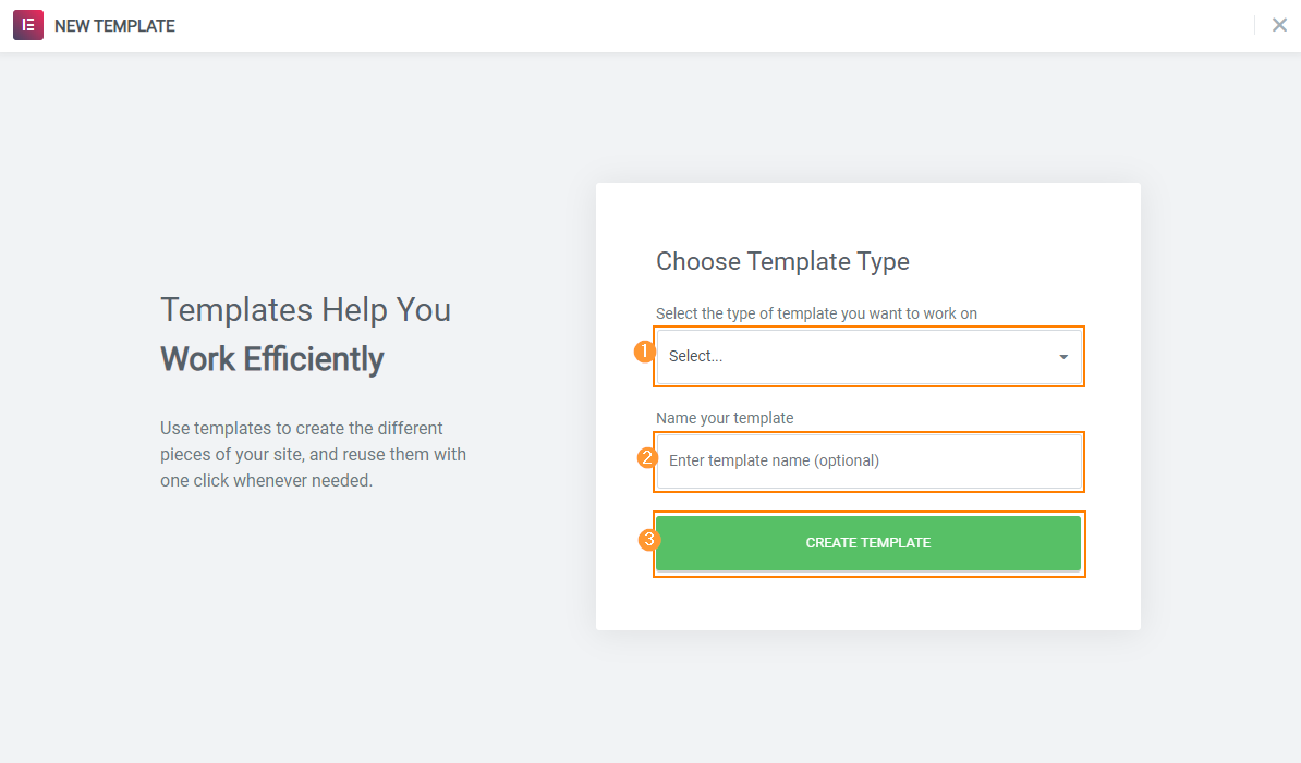 Creating a new Elementor template - Phox Documentation