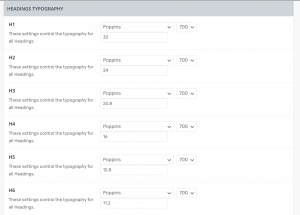 Typography Options - Phox Documentation