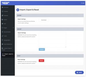 Import, Export & Reset Options - Phox Documentation