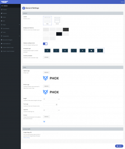 General Settings Options - Phox Documentation